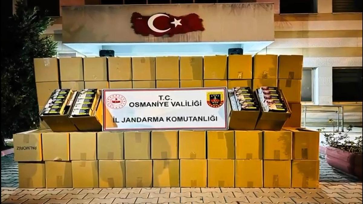 Jandarmanın durdurduğu TIRın dorsesinden 1 milyon 600 bin makaron çıktı