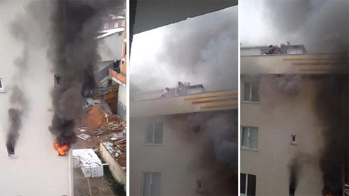 Ağlayarak o anları kaydetti: İçeride çocuklar kaldı