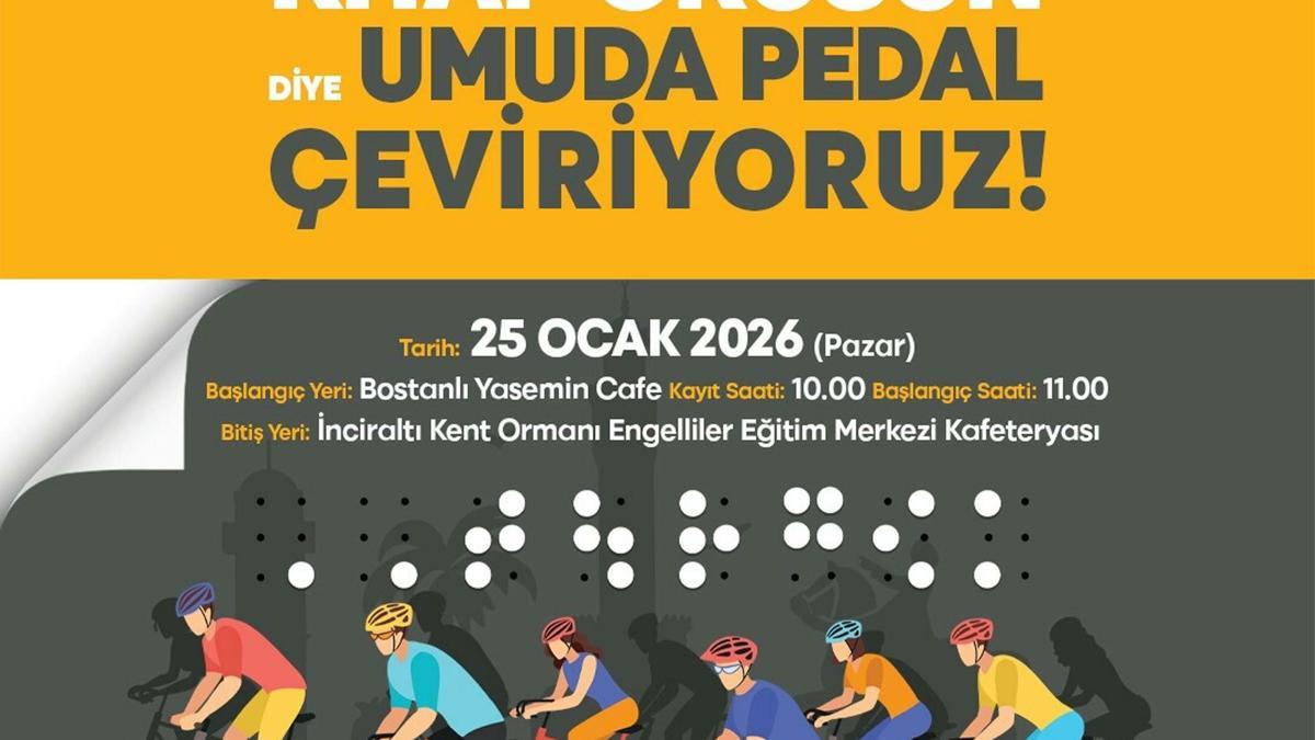 İzmirde görme engelliler için farkındalık sürüşü