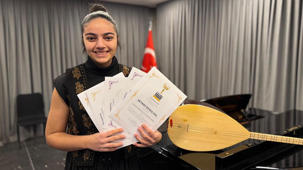 Liseli Zeynep'e, 3 uluslararası müzik yarışmasında 9 ödül