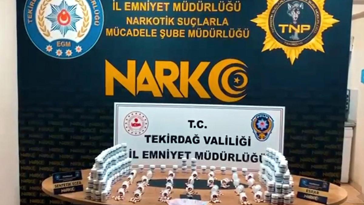 Tekirdağda 16 bin 600 uyuşturucu hap ele geçirildi; 4 şüpheli tutuklandı