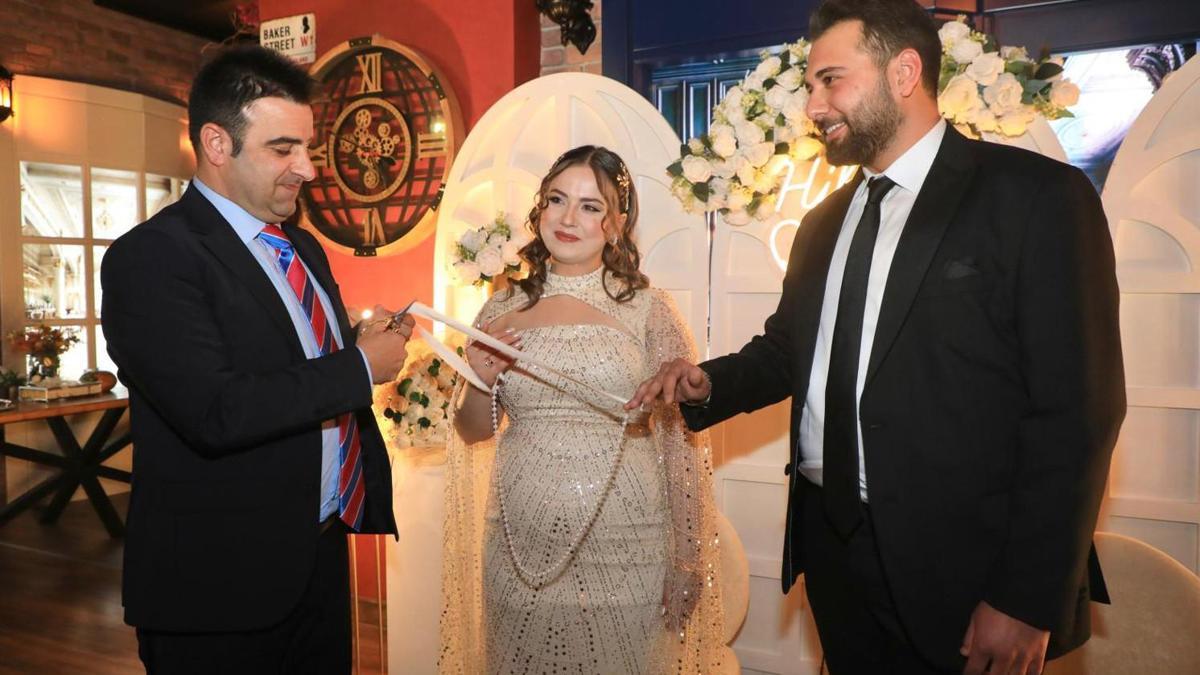 Şehit Emniyet Amiri Aksoyun oğlu için anlamlı nişan töreni