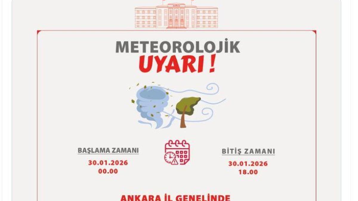 Ankara Valiliği'nden 'fırtına' uyarısı