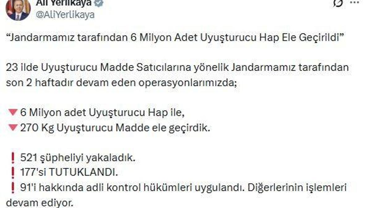 23 ilde uyuşturucu operasyonu: 177 tutuklama