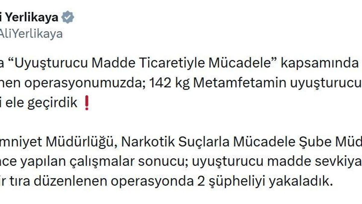 Şırnak'ta 142 kilo metamfetamin ele geçirildi: 2 gözaltı