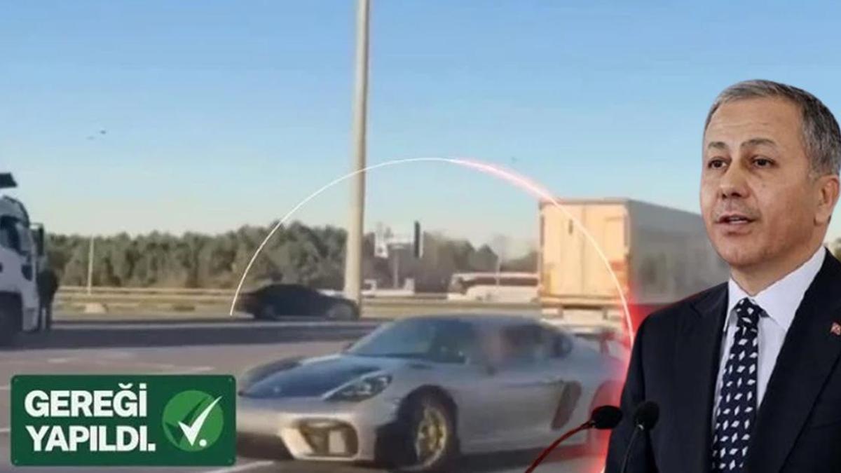 Bakan Yerlikaya duyurdu: 300 kilometrenin üzerinde hızla drift atan sürücü yakalandı