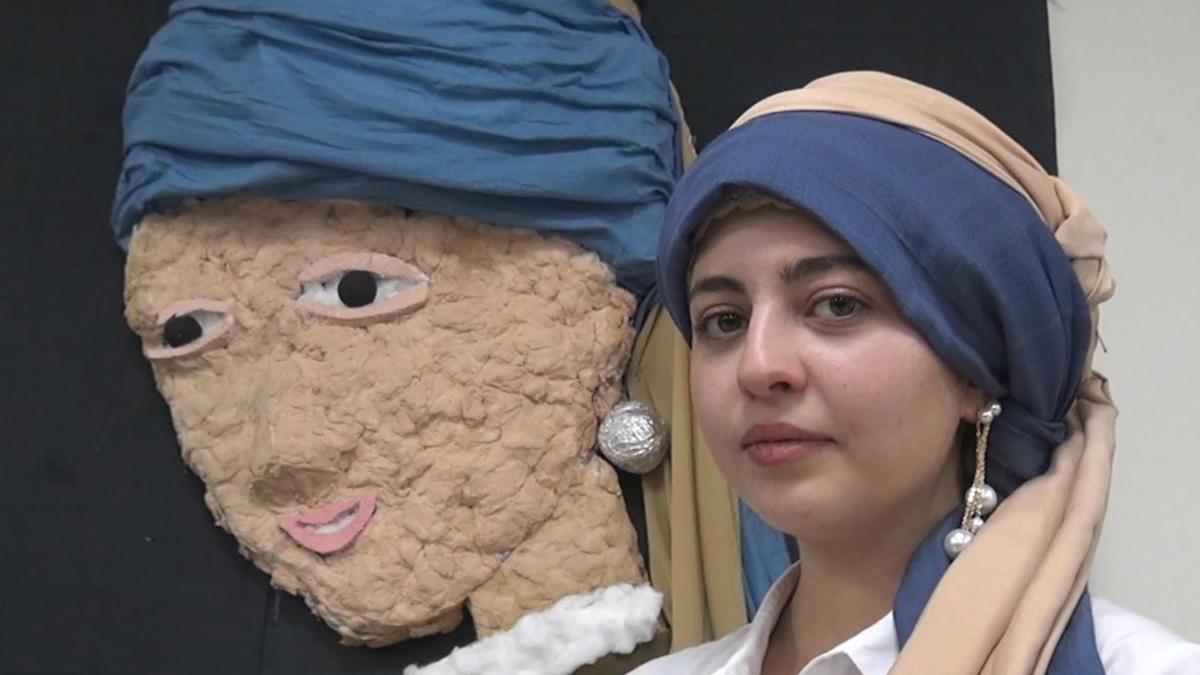 Atıklarla, ünlü sanat eserlerinin rölyef ve heykelini yaptılar