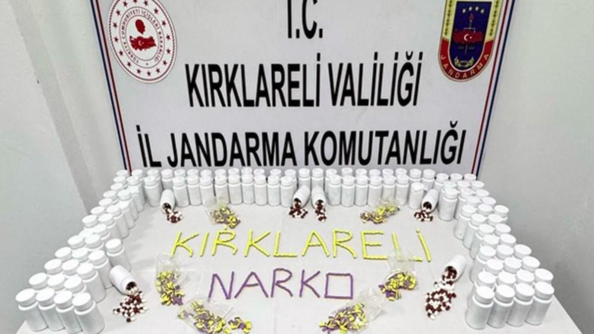 Kırklarelide 8 bin 384 uyuşturucu hap ele geçirildi