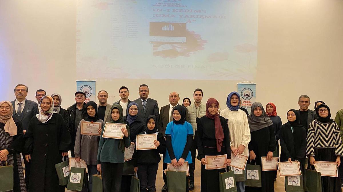 Sarıgöl'de, kur'an kerimi güzel okuma yarışmasında dereceye girenler belli oldu