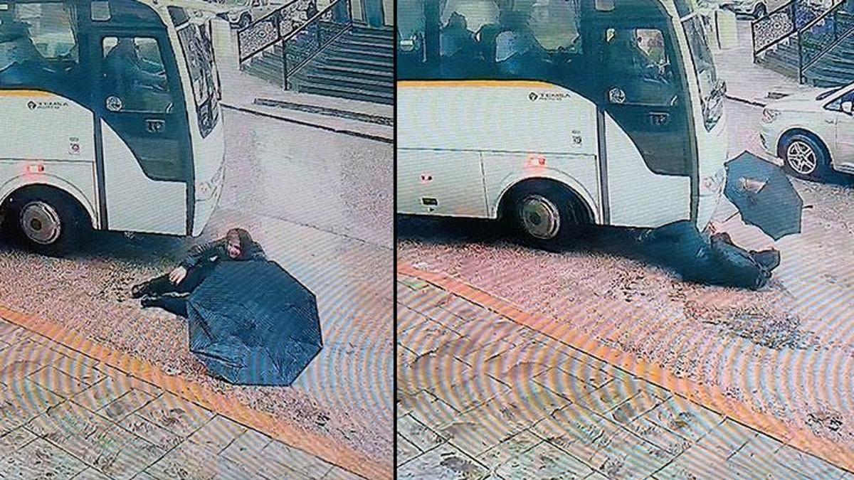 Metrelerce sürüklendi: Yara almadan kurtuldu