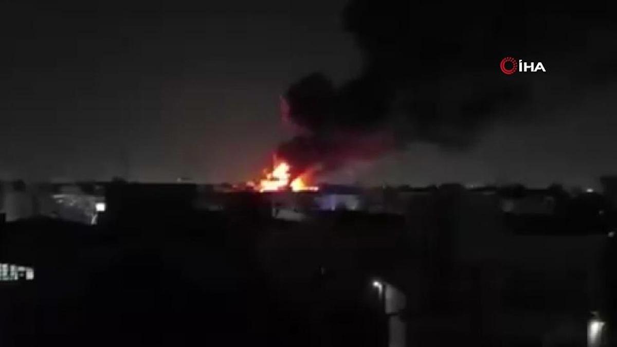 Tahran'daki askeri tesiste büyük yangın