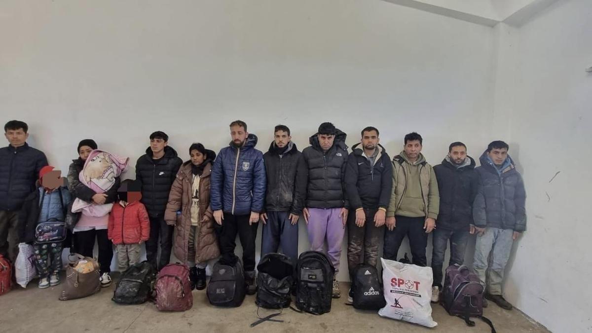 Edirnede 14 kaçak göçmen yakalandı