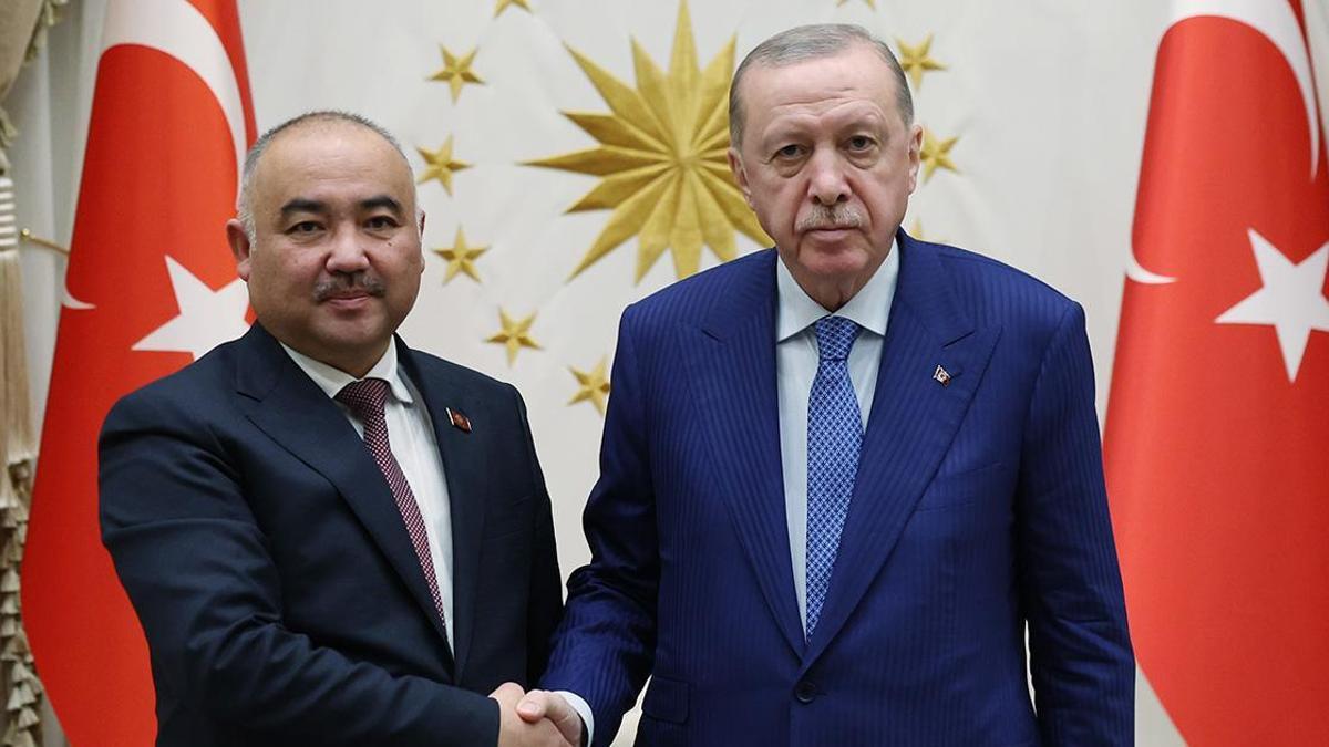 Cumhurbaşkanı Erdoğan, Kırgızistan Parlamento Başkanı Uulu'yu kabul etti