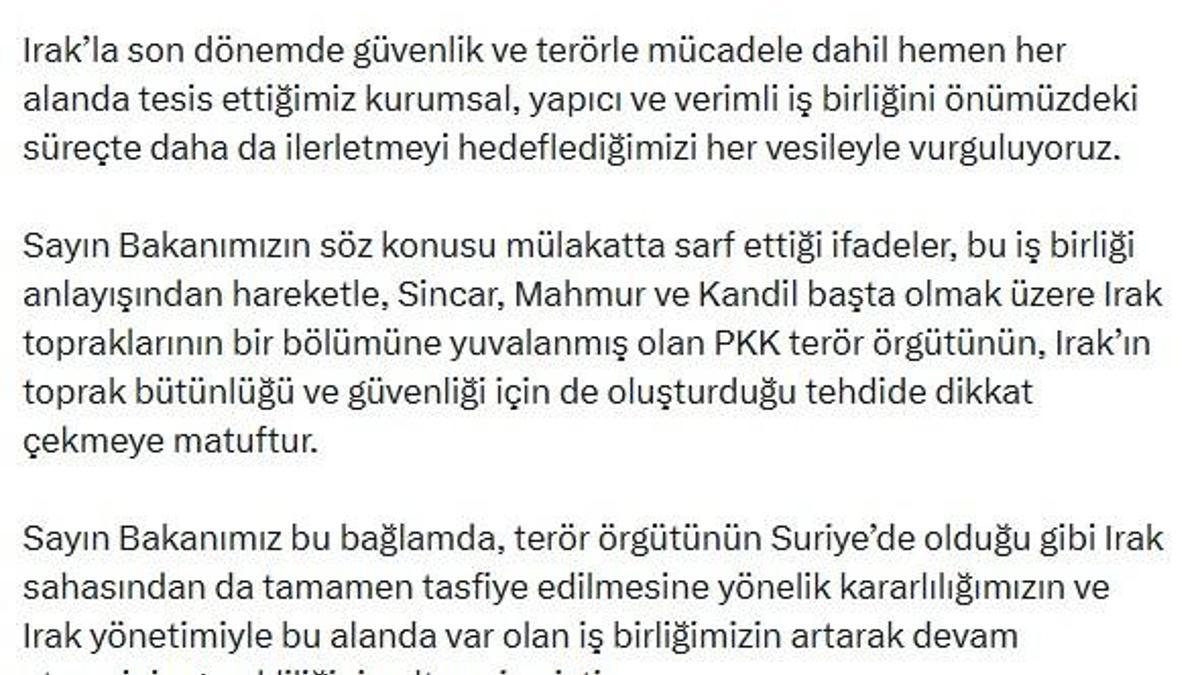Dışişleri Sözcüsü Keçeli: Bakanımızın ifadelerinin Irakın iç işlerine karışıldığı iddiasıyla çarpıtılmasını reddediyoruz