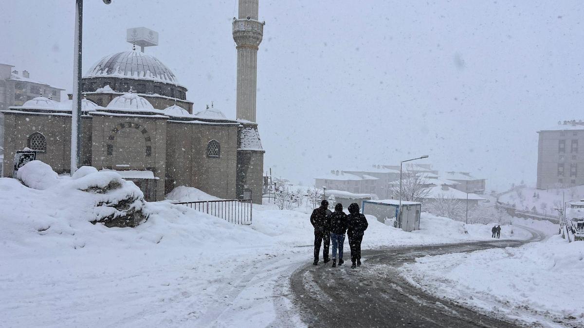 Yüksekova'da kar yağışı nedeniyle 28 yerleşim yeri ulaşıma kapandı