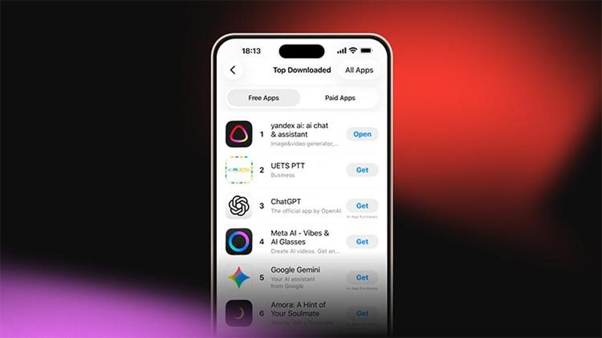 Yandex AI tanıtımının hemen ardından App Storeda ilk sıraya yükseldi!