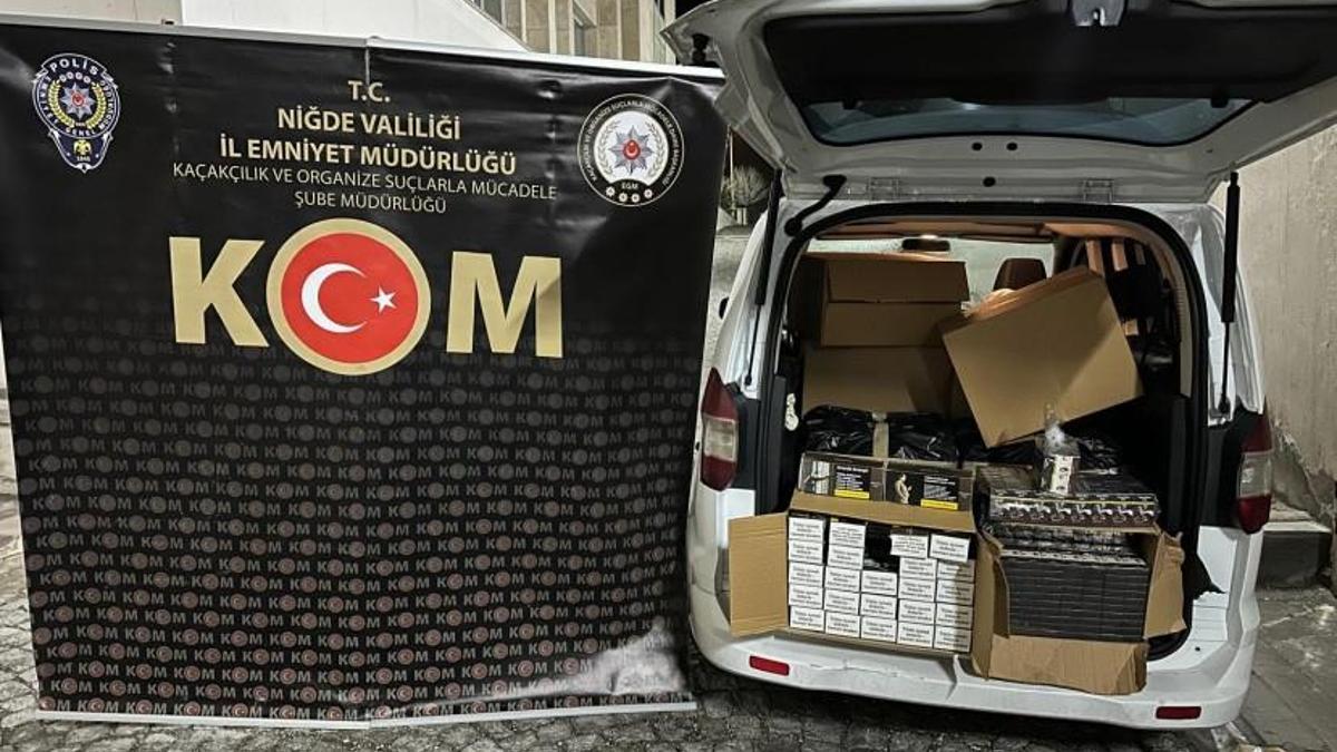 Niğdede kaçak tütün operasyonu; 2 gözaltı