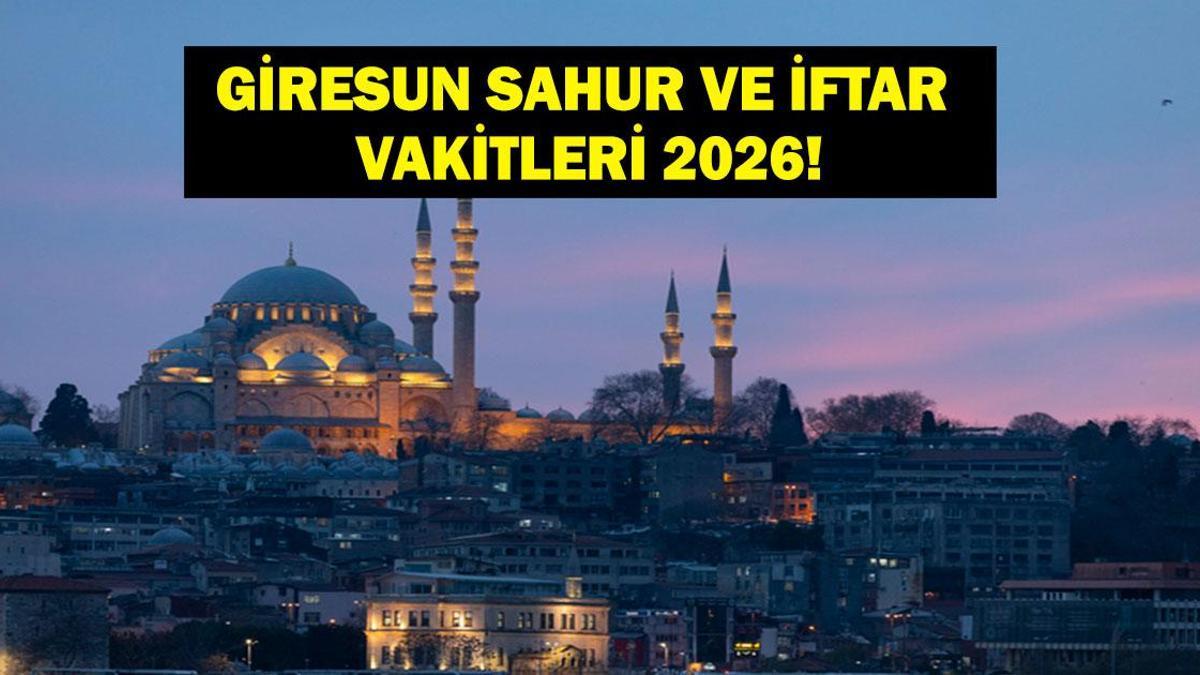 Giresun İFTAR - SAHUR VAKTİ: Giresun İMSAKİYE 2026 - Giresun Sahur Saat Kaçta, Oruç Ne Zaman Başlıyor? İftar Vakti ve Ramazan Takvimi