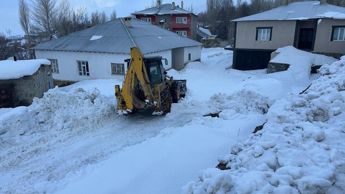 Başkale'de kar yağışı etkili oldu