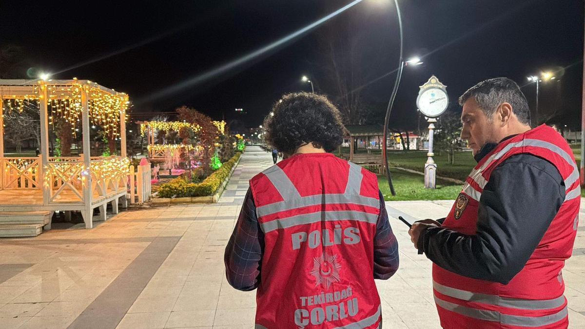 Tekirdağ'da polis dron destekli denetimleri artırdı