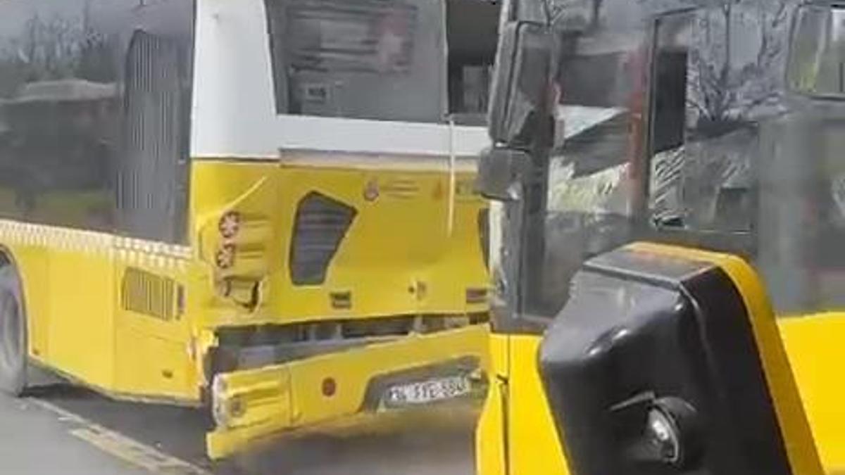 Fatih'te 3 İETT otobüsü kaza yaptı!