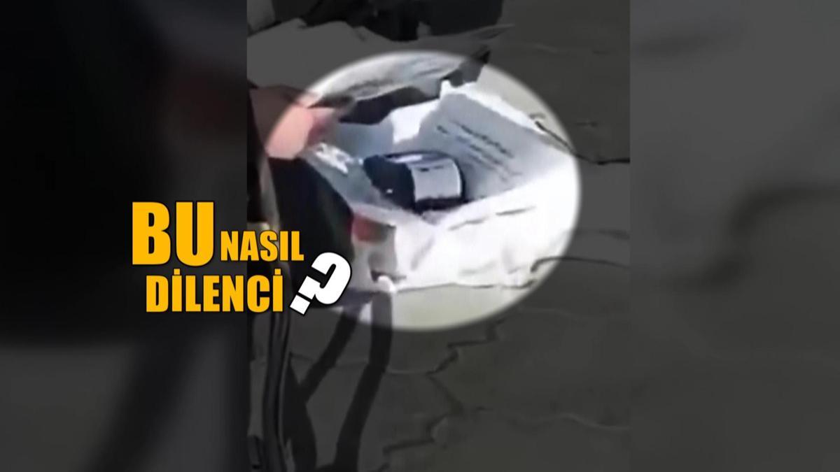 Pes artık dedirtti: Pos cihazlı dilenci!