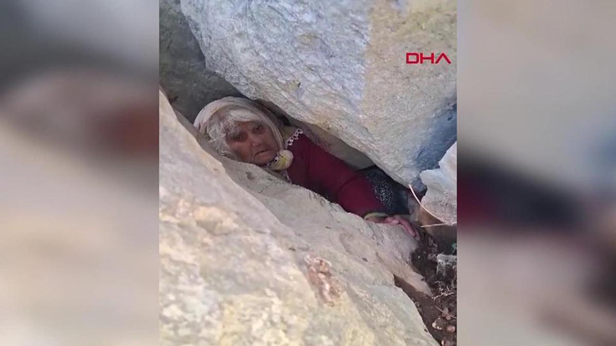 Hayvanlarını otlatırken kaybolmuştu, 1 gün sonra kayalıklarda sıkışmış halde bulundu