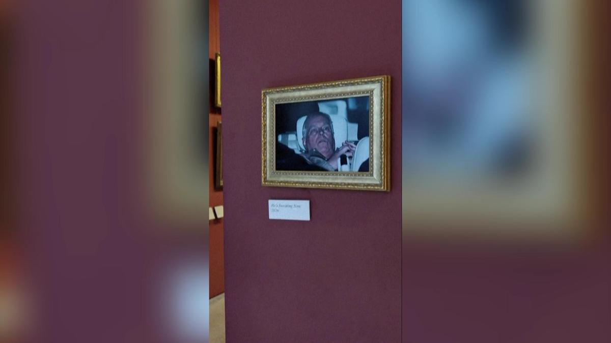 Louvre'da Andrew protestosu: Gözaltı fotoğrafı müze duvarına asıldı