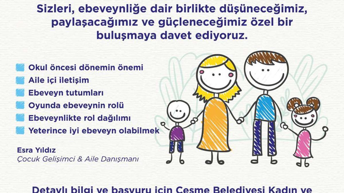 Çeşme'de ebeveynler için atölye