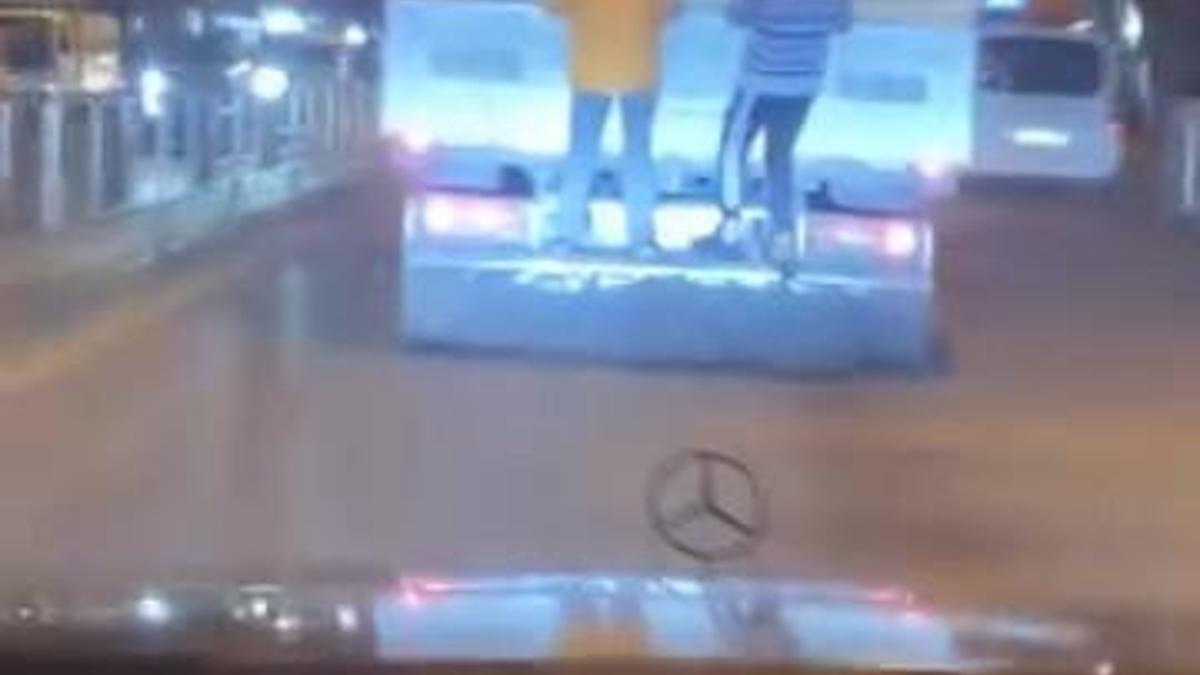 Hatay'da çocukların tehlikeli yolculuğu kamerada