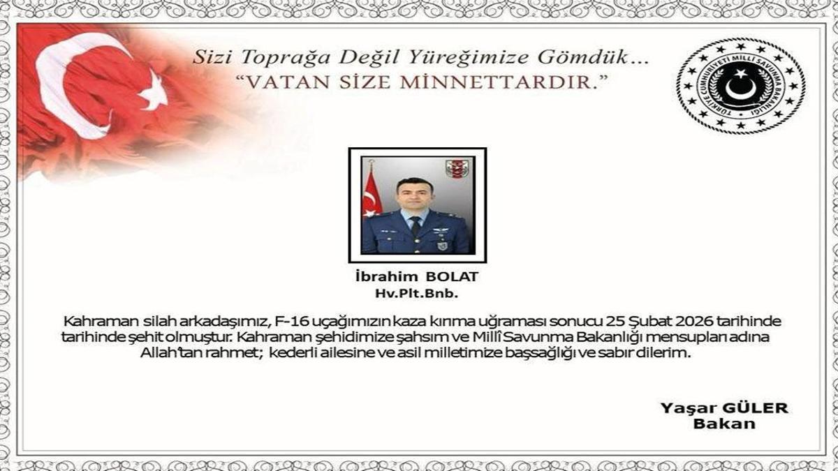Şehit Pilot İbrahim Bolat Kimdir? Balıkesirde F-16 Düştü: Şehit Pilot İbrahim Bolat Kaç Yaşındaydı, Nereli? Soruşturma Başlatıldı!