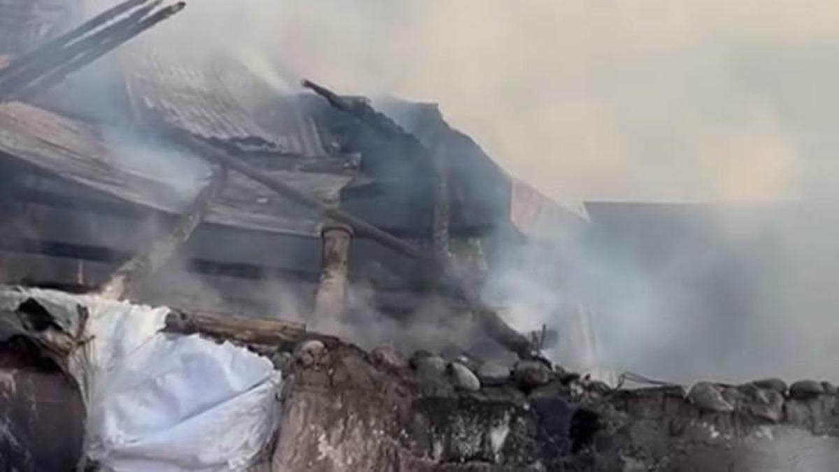 Çiftlik yangınında çok sayıda hayvan telef oldu