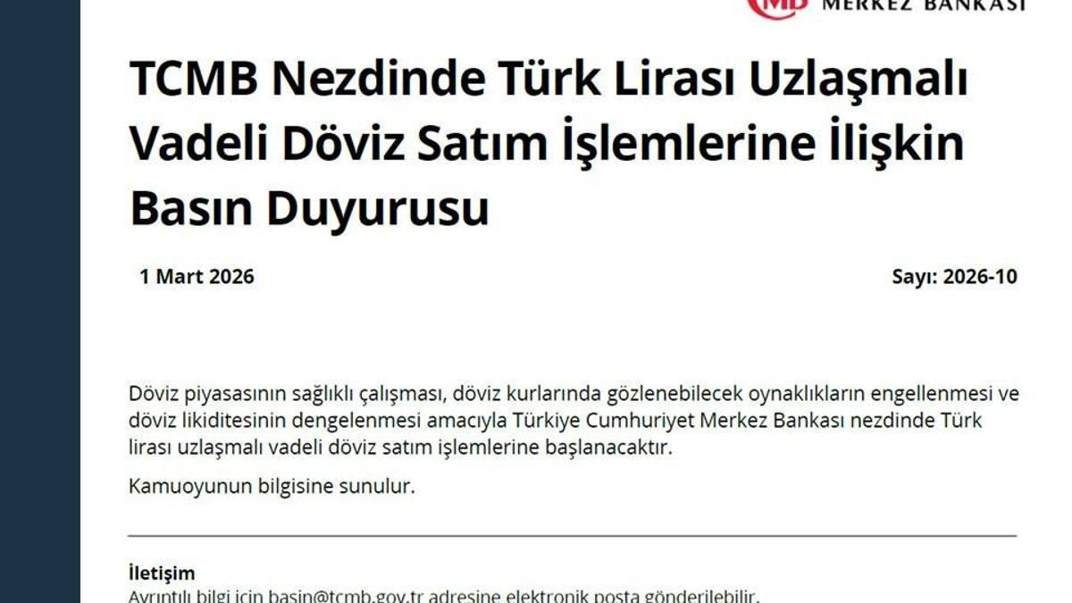 Merkez Bankası'ndan döviz açıklaması