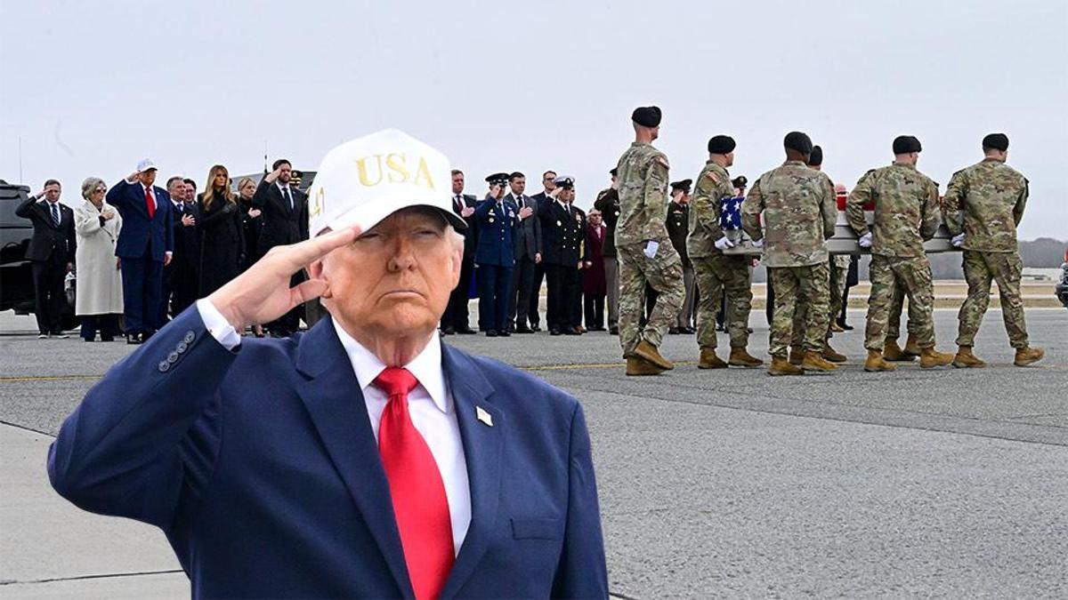 İran savaşında ölen 6 ABD askerinin cenazesini Trump karşıladı