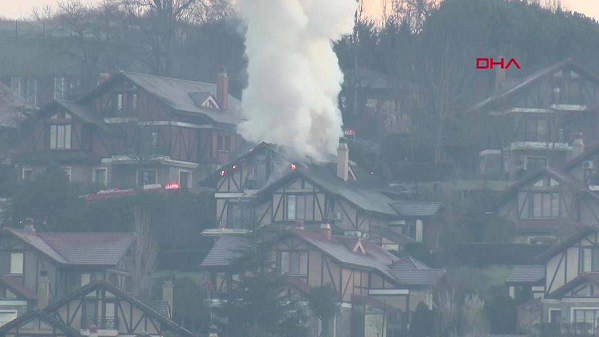 İstanbul Beykozda lüks villa alev alev yandı