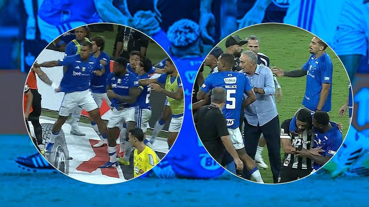 Cruzeiro - Atletico Mineiro maçında ortalık savaş alanına döndü! 23 kırmızı kart...