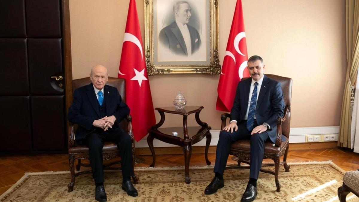 Bakan Çiftçi, MHP Genel Başkanı Bahçeli'yi Meclis'te ziyaret etti