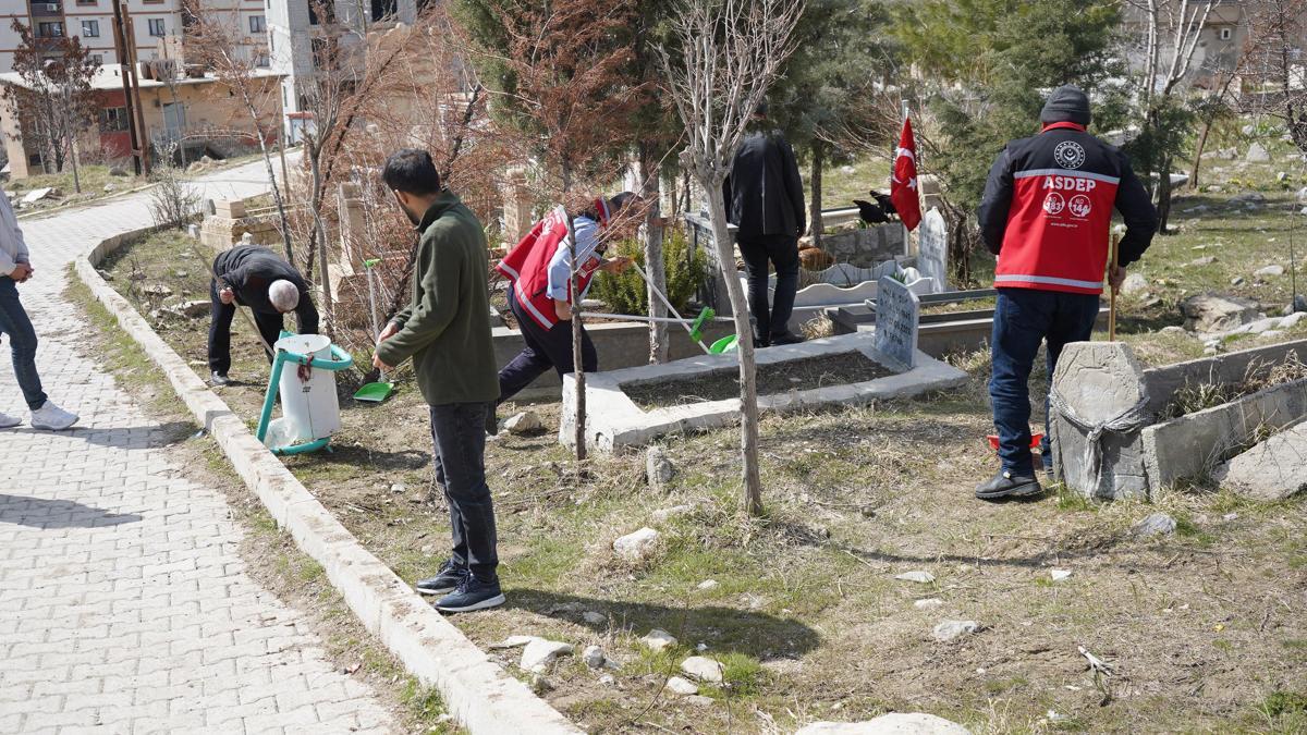 Şırnakta şehitliklerde bakım ve temizlik çalışması başlatıldı