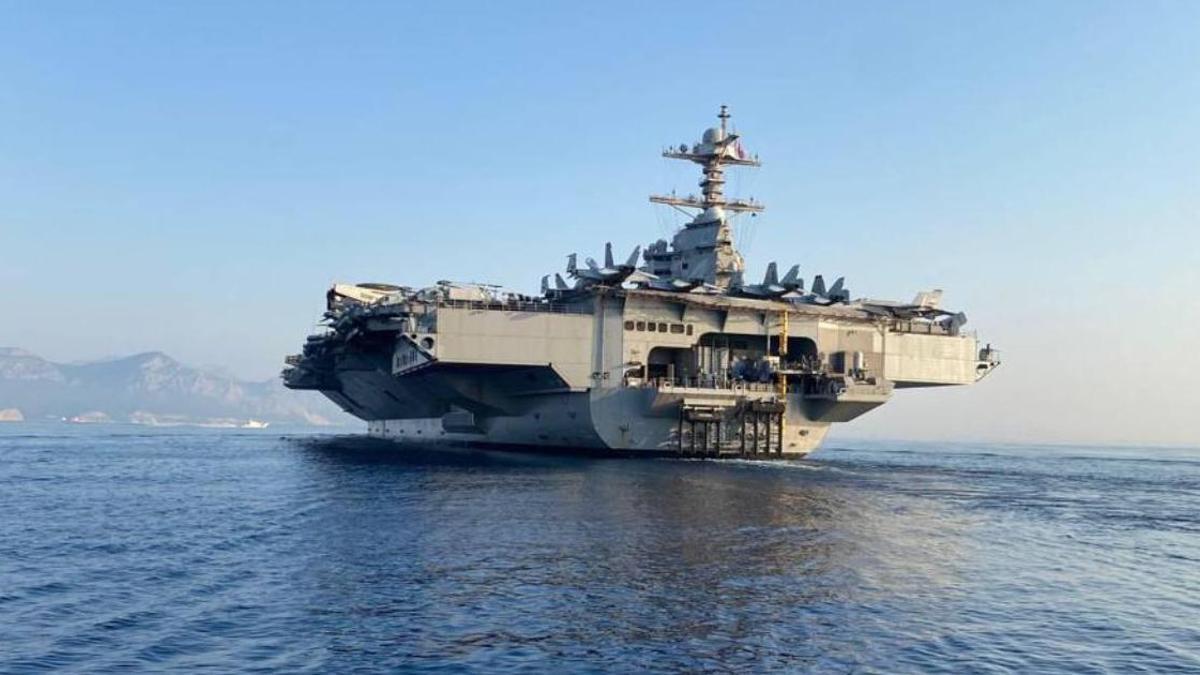 ABD uçak gemisi Gerald R. Ford'da yangın çıktı