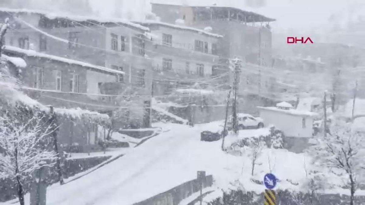 Van ve Hakkaride kar yağışı nedeniyle, 121 yerleşim yeri ulaşıma kapandı