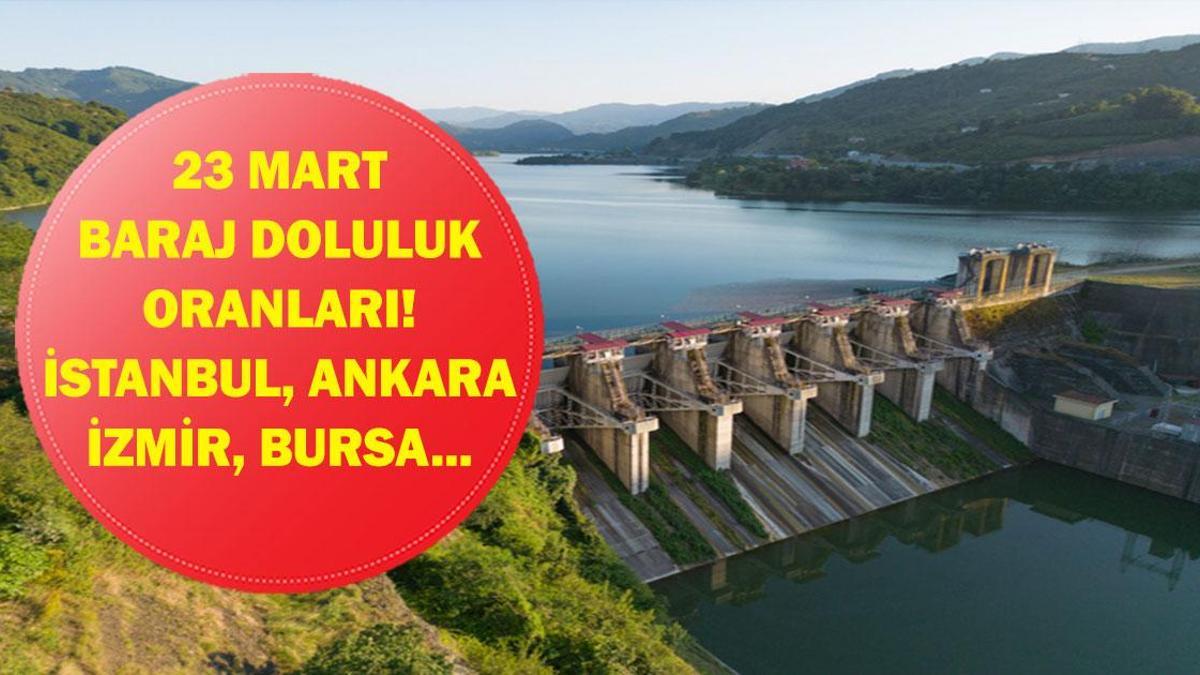 BARAJ DOLULUK ORANLARI 23 MART: İstanbul, Ankara, İzmir, Bursa Baraj Doluluk Oranları Yüzde Kaç?