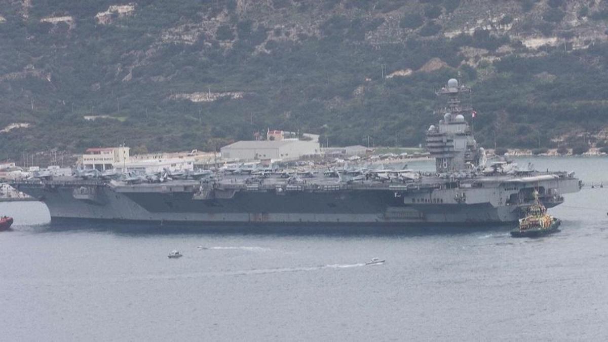 ABD uçak gemisi Girit'te: İran tarafından yakından takip edildi!