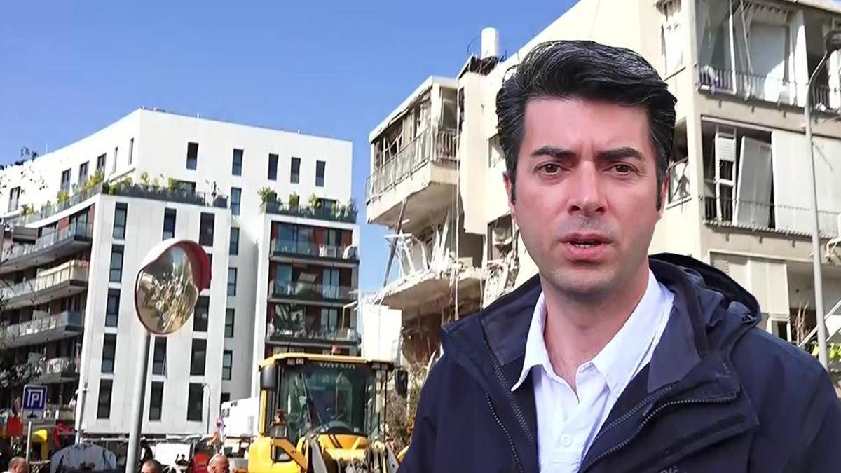 CNN TÜRK ekibi, İranın vurduğu Tel Aviv'deki hasarı görüntüledi