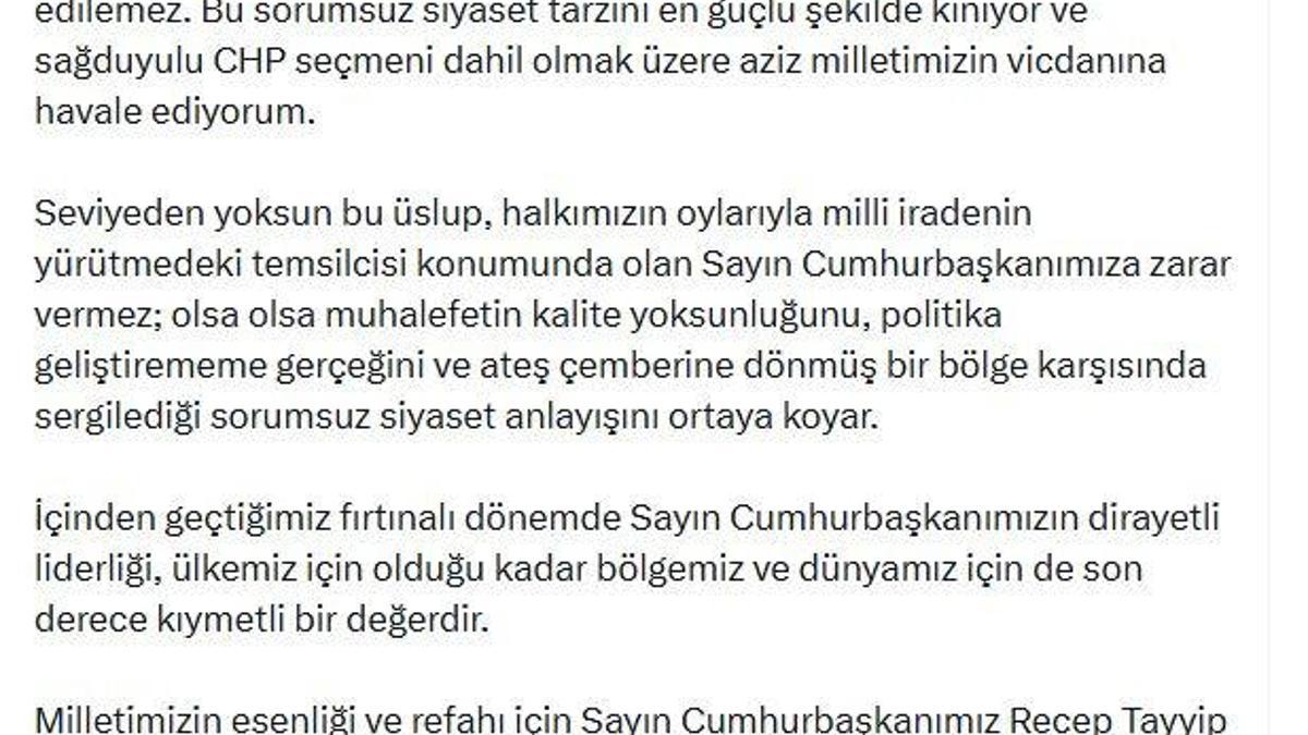 Cevdet Yılmazdan, Özgür Özele tepki: Rekabet ölçülerini açıkça ihlal eden hakaretler kabul edilemez