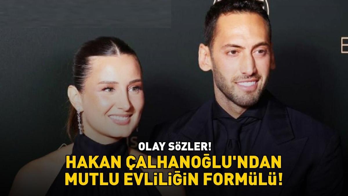 Hakan Çalhanoğlu mutlu evliliğin formülünü esprili sözlerle verdi: 'O konuşuyor, ben dinlemiyorum!'