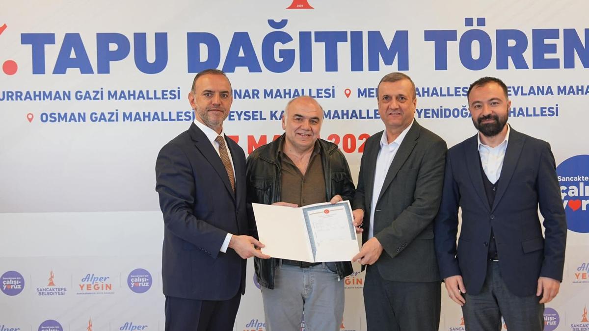 Sancaktepede tapu teslim töreni düzenlendi