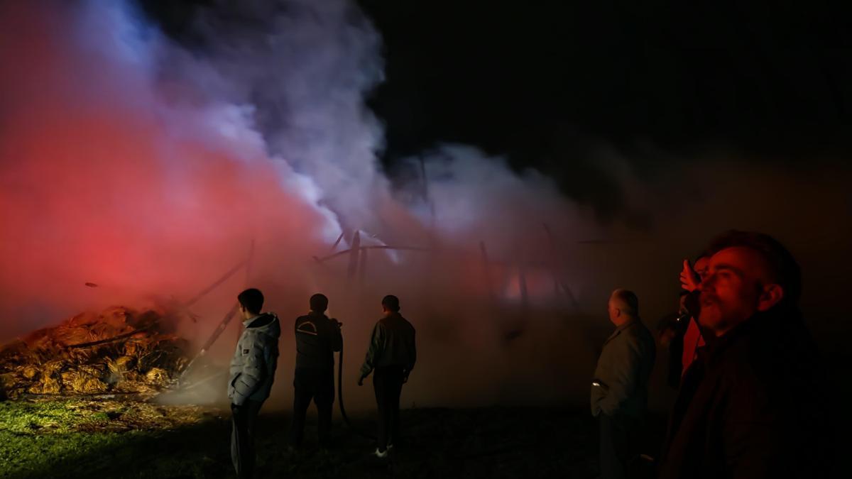 Karabükte samanlık yangını