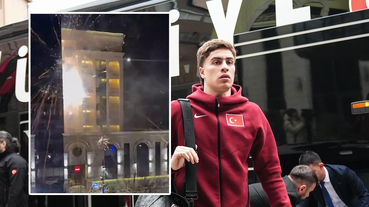 A Milli Takım'ın kaldığı otele havai fişek saldırısı