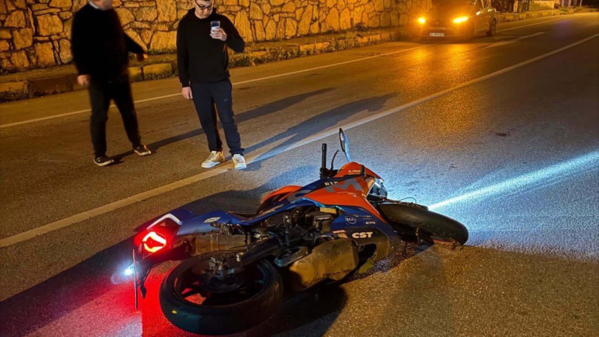 Devrilen motosikletin sürücüsü yaşamını yitirdi