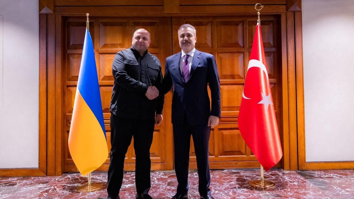 Bakan Fidan, Ukrayna Milli Güvenlik ve Savunma Konseyi Sekreteri Umerov ile görüştü